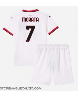 AC Milan Alvaro Morata #7 Maglia Gara Trasferta Repliche 2024-25 Bambino